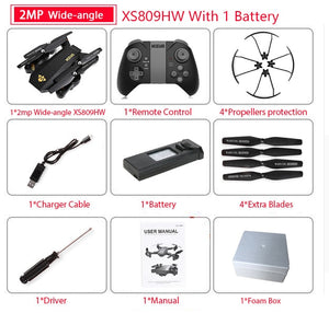 XS809HW Mini Foldable Selfie Drone with Wifi FPV